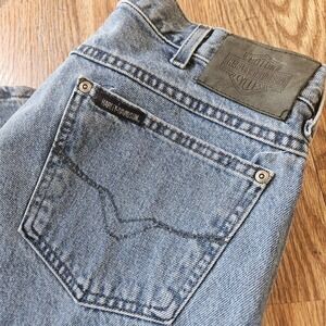 Vtg Harley Davidson Denim Jeans Mens 38x34 Straight Leg Med Wash Motocycle Wear